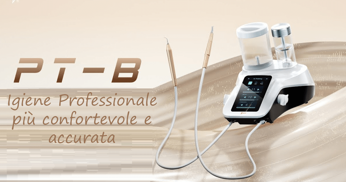 Tecnologia avanzata Woodpecker PT-B per una pulizia dentale più efficace e delicata nello studio dentistico Sidental di Sinalunga